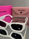 Miu Kemik White Sunglasses