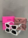 Miu Kemik White Sunglasses