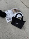 Mini Black Canvas Bag